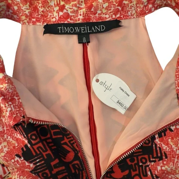 New Timo Weiland Halter Dress Zipper Detail Mini A-line Style Runway Designer - Picture 3 of 8